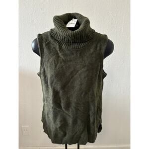 J.Crew Mercantile Sweater Wool Blend Sleeveless Womens Small Green New